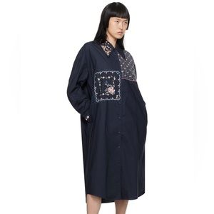 YMC Judy Floral Embroidered Dress Navy (M)